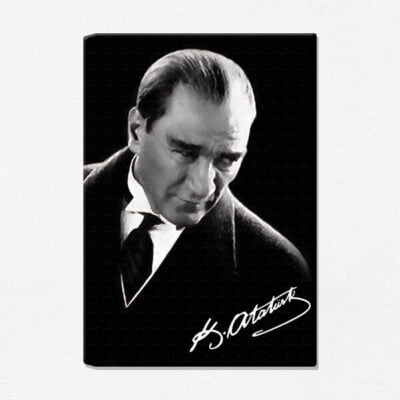 ataturk-siyah-beyaz-kanvas-tablo-3.jpg Atatürk Siyah Beyaz - Görsel 1