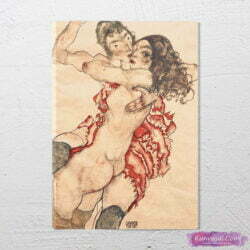Egon Schiele İki Kadın Kucaklaşması