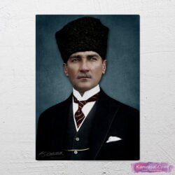 Atatürk Kalpaklı Sivil kanvas Tablo