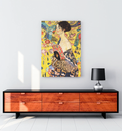 Gustav Klimt - Lady With Fan tablosu Gustav Klimt - Lady With Fan tablosu satın al