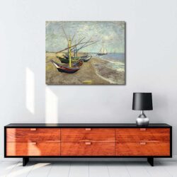 Vincent van Gogh - Saintes-Maries Sahilinde Balıkçı Tekneleri tablosu satın al