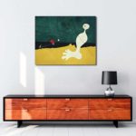 Joan Miró - Kuşa Taş Atan Kişi tablosu satın al