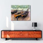 Claude Monet - Üç Balıkçı Teknesi tablosu satın al