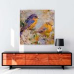 Sarı Mor Kuş tablosu satın al