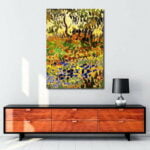 Vincent Van Gogh Garden in flowers tablosu satın al